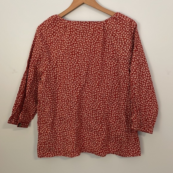 NWT dip In Bloom 3/4 Sleeve Floral V-Neck Button Down Shirt Size Large - Picture 2 of 8